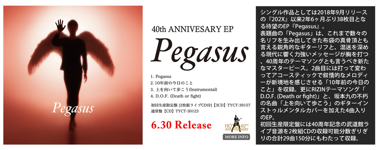HOTEI 40th Anniversary EP Pegasus